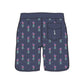 Scollap Hem Pineapple Flower Printed Collection Boardshorts