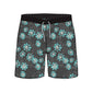 Split Foot Botanical Floral Printed Collection Swim Trunks