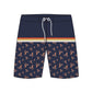 Straight Hem Stripes & Small Elements Collection Boardshorts