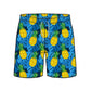 Straight Hem Pineapple Print Collection Swim Trunks
