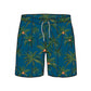 Straight Hem Coconut Tree Print Collection Swim Trunks