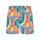 Straight Hem Tie Tyed Collection Swim Trunks