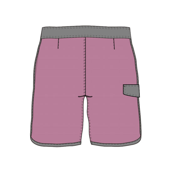 Scollap Hem Solid Color Collection Boardshorts