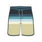 Scollap Hem Striped Design Collection Swim Trunks