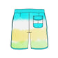 Scollap Hem Color Gradient Collection Swim Trunks
