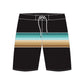 Straight Hem Striped Design Collection Boardshorts