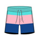 Straight Hem Striped Design Collection Swim Trunks