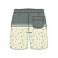 Scollap Hem Flower Stitching Collection Swim Trunks