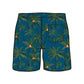 Straight Hem Coconut Tree Print Collection Swim Trunks