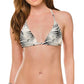 Mature Women Leaf Print Bikini Suit Customization