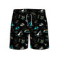 Straight Hem Coconut Tree Print Collection Swim Trunks