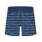 Straight Hem Striped Design Collection Swim Trunks