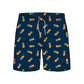 Straight Hem Pineapple Print Collection Swim Trunks