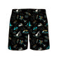 Straight Hem Coconut Tree Print Collection Swim Trunks