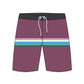 Straight Hem Striped Design Collection Boardshorts