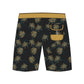 Straight Hem Coconut Tree Printed Collection Boardshorts