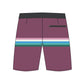 Straight Hem Striped Design Collection Boardshorts