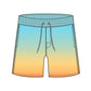 Straight Hem Color Gradient Collection Swim Trunks