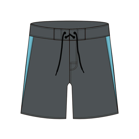 Straight Hem Triangle Side Design Collection Boardshorts