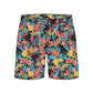 Straight Hem Pineapple Print Collection Swim Trunks