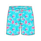 Straight Hem Floral Print Collection Swim Trunks