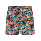 Straight Hem Pineapple Print Collection Swim Trunks