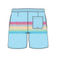 Straight Hem Tie Tyed Collection Swim Trunks
