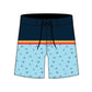 Straight Hem Stripea & Small Elements Collection Boardshorts