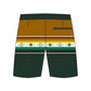 Straight Hem Striped Design Collection Boardshorts