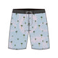 Straight Hem Coconut Tree Printed Collection Boardshorts