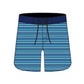 Scollap Hem Striped Design Collection Boardshorts