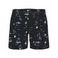 Straight Hem Coconut Tree Print Collection Swim Trunks