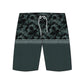 Straight Hem Striped & Floral Printed Collection Boardshorts
