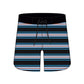Scollap Hem Striped Design Collection Boardshorts
