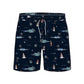 Straight Hem Coconut Tree Print Collection Swim Trunks
