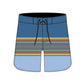 Scollap Hem Striped Design Collection Boardshorts