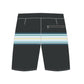 Straight Hem Striped Design Collection Boardshorts
