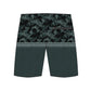 Straight Hem Striped & Floral Printed Collection Boardshorts