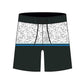 Straight Hem Coconut Tree Printed Collection Boardshorts