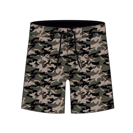 Straight Hem Camouflage Collection Boardshorts