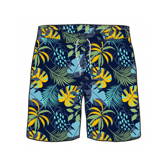 Straight Hem Floral Print Collection Swim Trunks