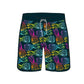 Scollap Hem Pineapple Flower Printed Collection Boardshorts
