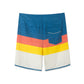 Color Block Splicing Collection Performance Board Shorts