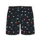 Straight Hem Coconut Tree Print Collection Swim Trunks