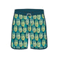 Scollap Hem Pineapple Flower Printed Collection Boardshorts