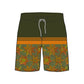 Straight Hem Striped & Floral Printed Collection Boardshorts