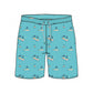 Straight Hem Coconut Tree Print Collection Swim Trunks