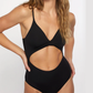 Pure Black Beach One-piece Bikini