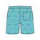 Straight Hem Coconut Tree Print Collection Swim Trunks