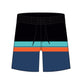 Straight Hem Striped Design Collection Boardshorts